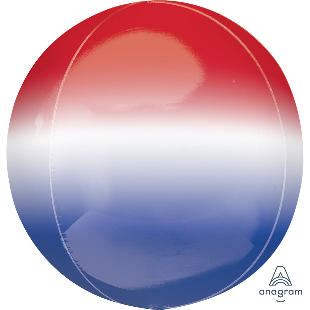 Patriotic Balloon, Orbz Balloon, Party Decoration, Helium Balloon, Foil Balloon, USA Theme, 4th July, Red White, Mylar Balloon, Anagram Balloon, 4th july/ gradution (laballoons)