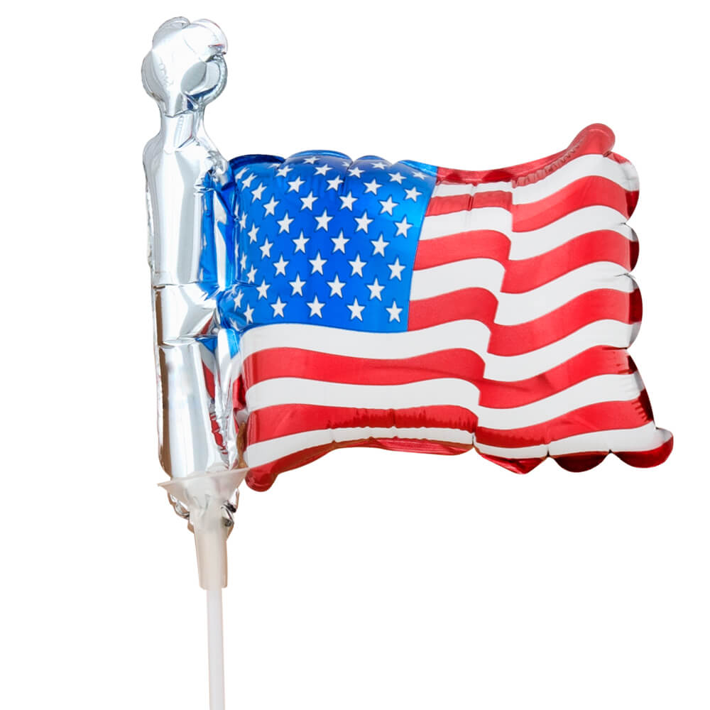 Patriotic Decor, Mini Balloon, Air Filled, Flag Balloon, Party Accent, USA Balloon, Centerpiece Use, Fourth July, Anagram Brand, Balloon Accessory, 4th july/ gradution (laballoons)