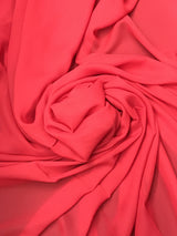 Red Chiffon Polyester Fabric - Red Sheer, 59"-60" Width (1 Yard)