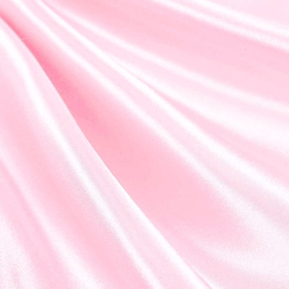1 Yard Baby Pink Satin Bridal Satin Fabric 60? Wide 100 Percent Polyester