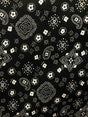 Paisley Bandanna Black Polyester Cotton Fabric - Black Paisley Bandanna Print, 59/60" Width (1 Yard)