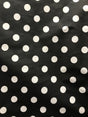 White Dots Black Poly Cotton Fabric - Black With White Dots, 59/60" Width (1 Yard)