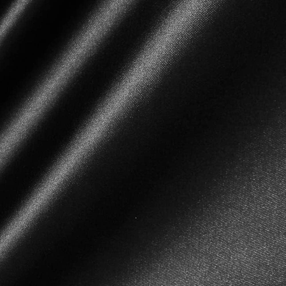 1 Yard Black Stretch Charmeuse Fabric 60? Wide 195 GSM