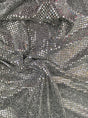Black/Silver Small Confetti Sequin Polyester Fabric - 3 Mm Confetti Dots, 42" Width (1 Yard)