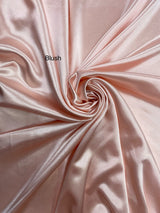 Crepe Satin Polyester Fabric - Blush, 58" Width (1 Yard)