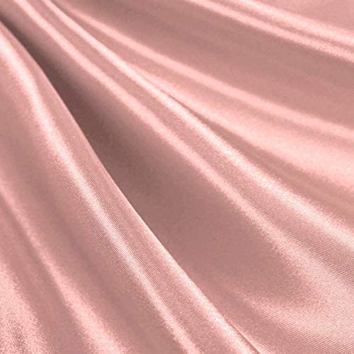 1 Yard Blush Satin Bridal Satin Fabric 60? Wide 250 GSM