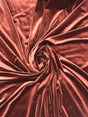 Bronze Stretch Velvet Fabric - Bronze, 58"-60" Width (1 Yard)