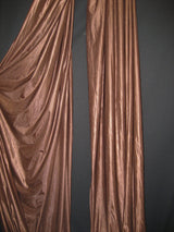 Low Stretch Brown Polyester Fabric - Brown, 108"-120" Width (1 Yard)