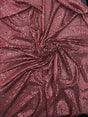 Burgundy Small Confetti Sequin Polyester Fabric - Burgundy Confetti Dot Sequin, 42" Width (1 Yard)