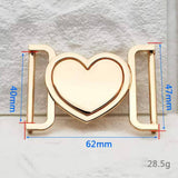 Heart Shape Metal Belt Buckle for Clothing & Accessories