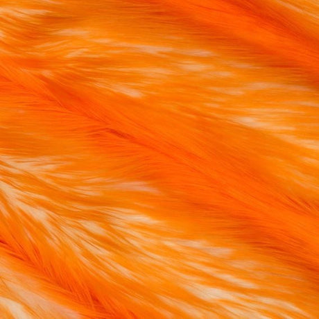 1 Yard Snow Luxury Two Tone Shaggy Faux Fur Fabric 58"/60" Width