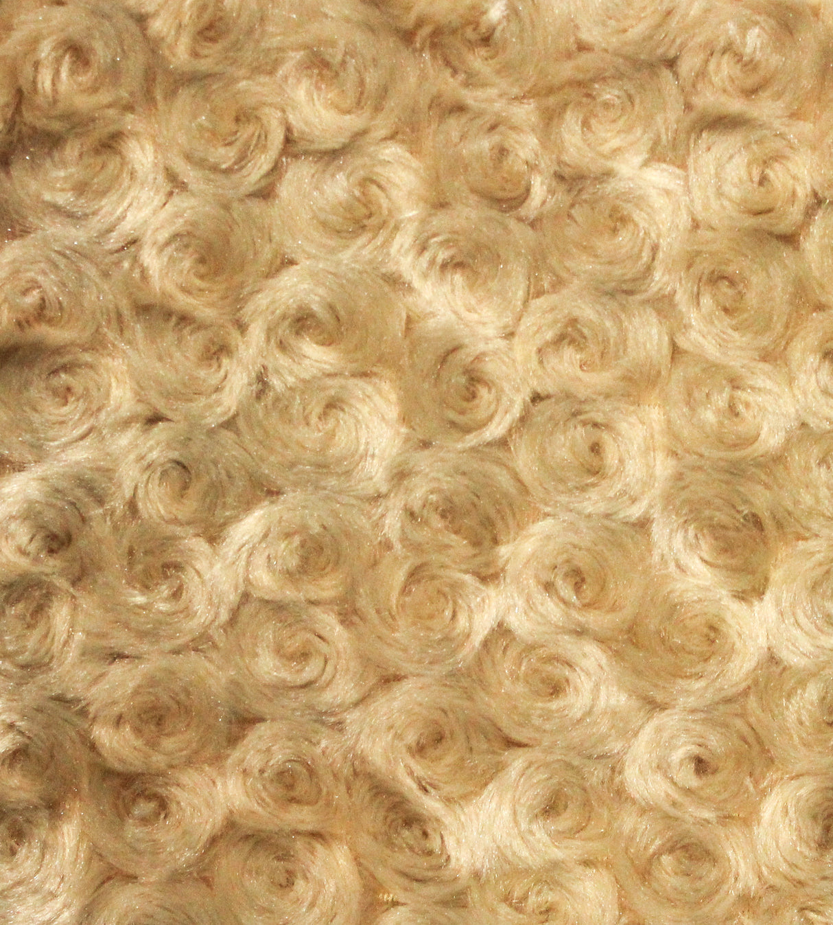 1 Yard Camel Minky Rosebud Fabric 58/60" Width Rose Swirl Embossed