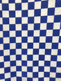 Checkered Royal Poly Cotton Fabric - Royal Checkered, 59/60" Width (1 Yard)