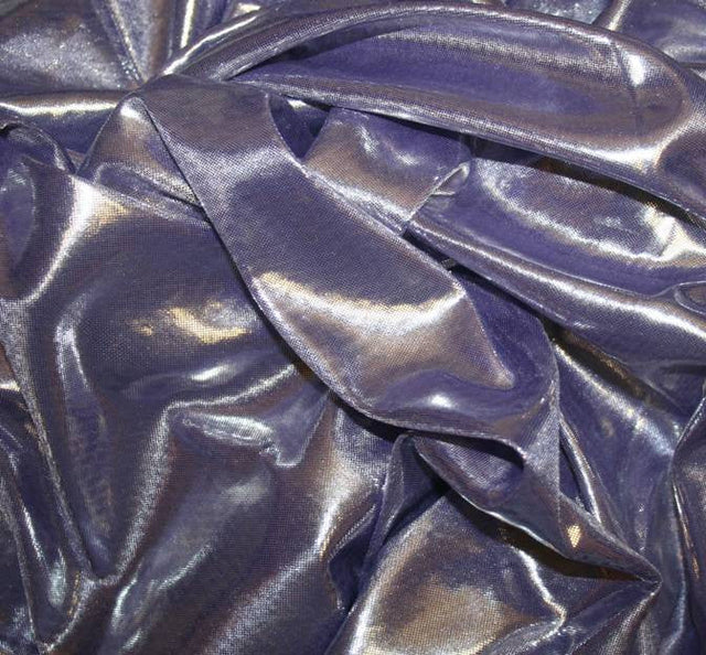 Computer Foil Polyester Fabric - Lavender/Silver, 58/60" Width