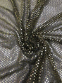 Black/Gold Small Confetti Sequin Polyester Fabric - 3 Mm Sequin Dots, Black/Gold, 42" Width (1 Yard)