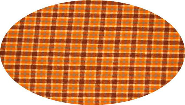 Cotton Yarn Dyed Brushed Or Flat Cotton Fabric - Orange/Brown, 40/42" Width