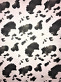 Black Cow Poly Cotton Fabric - Black Cow Print, 59/60" Width (1 Yard)