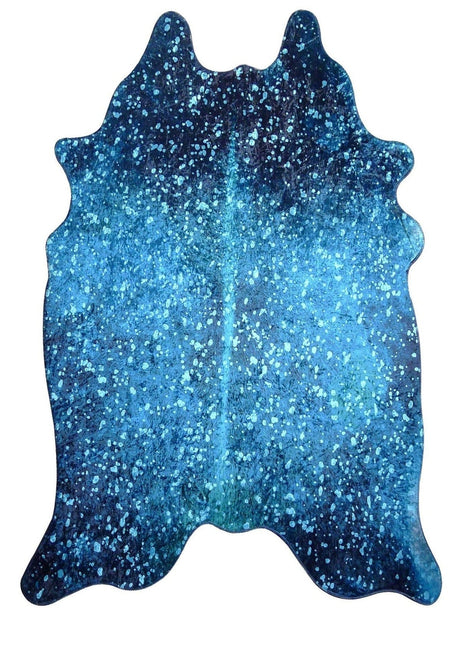 Vegan Metallic Shiny Glow Faux Hide Area Rug/Carpet