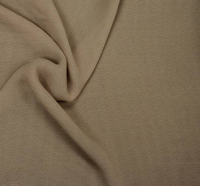 Crepe Caterina Stone Polyester Crepe Fabric - Stone, 58/60" Width (1 Yard)