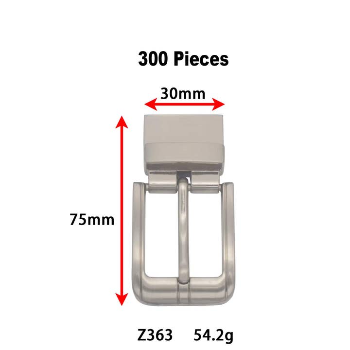 Men’s Reversible Pin Belt Buckle for Leather Belts