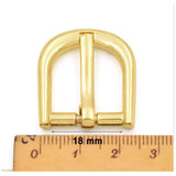 18mm Metal Belt Buckle for Webbing Straps & Handbags