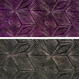 Stretch Velvet Fabric - Diagonal Glittery Design, Plum And Black, 58/60" Width