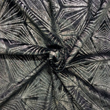 Stretch Velvet Fabric - Diagonal Glittery Design, Plum And Black, 58/60" Width