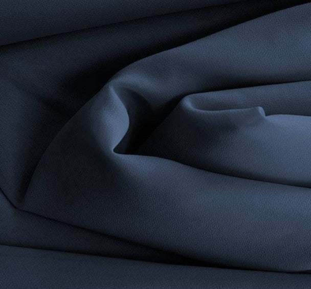 1 Yard Double Georgette Navy Polyester Fabric, 44/45" Wide Lightweight Apparel Material