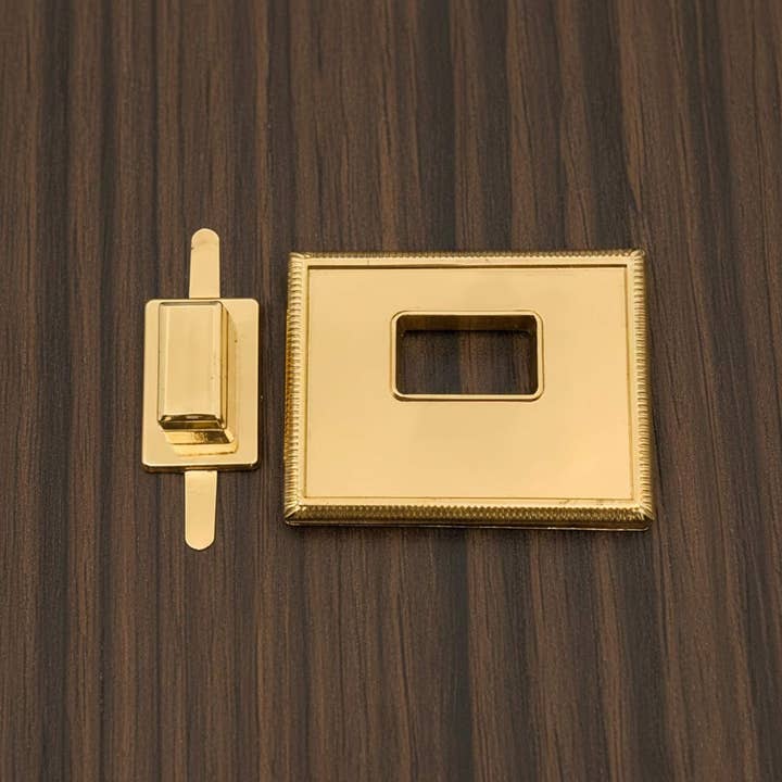 S739 DIY Bag Hardware Accessories Square Twist Lock Turn Lock Clasp Closure for Handbag Purse Square Bag Closure
