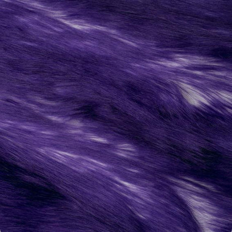1 Yard Snow Luxury Two Tone Shaggy Faux Fur Fabric 58"/60" Width