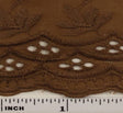 Eyelet Embroidery Brown 5K006 Cotton Polyester Fabric - Brown Eyelet Embroidery, 41/42" Width