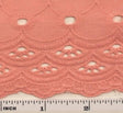 Eyelet Embroidery Peach 5K004 Cotton Polyester Fabric - Peach Eyelet Embroidery, 41/42" Width