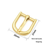 18mm Metal Belt Buckle for Webbing Straps & Handbags