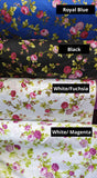 Roses Polycotton Fabric - Floral Roses Print, 59/60" Width (1 Yard)