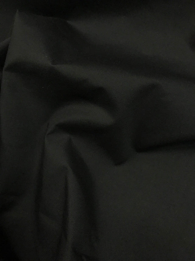 Classic Solid Poly Cotton Fabric - Black, 58-59" Width (1 Yard)