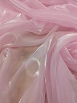 Liquid Organza Polyester Organza Fabric - White, Light Pink, Hot Pink, Sheer, 58-59" Width (1 Yard)
