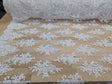 Bridal Lace With Sequins Polyester Lace Fabric - Multiple Colors, Corded Floral, Scalloped Edges, 50/51" Width (1 Yard)
