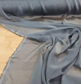 Two Tone Chiffon 100 Percent Polyester Fabric - Gray, 58-59" Width (1 Yard)
