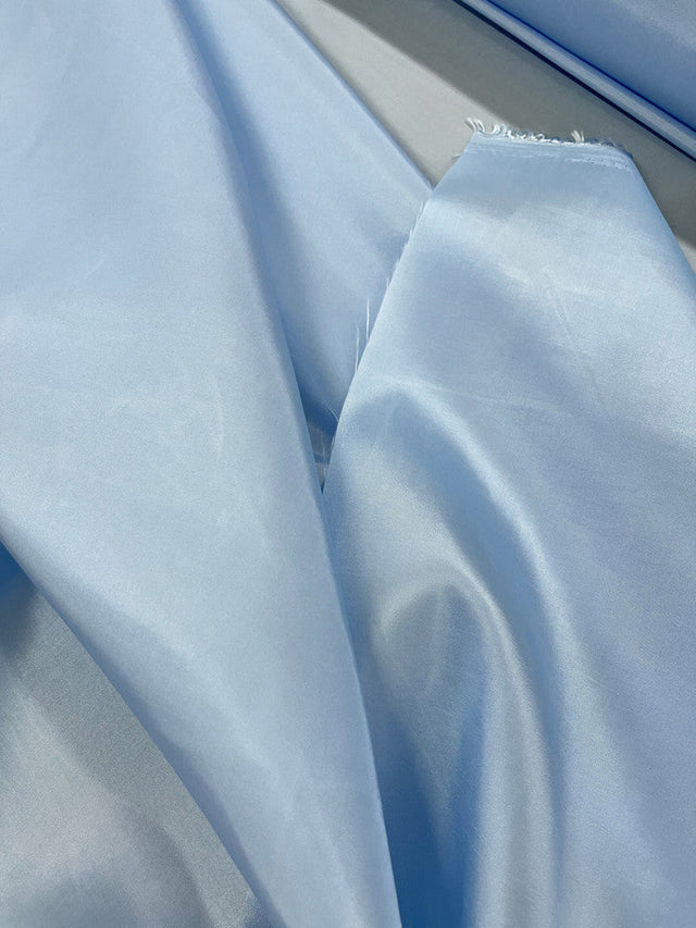 Pale Blue Taffeta Polyester Fabric - Solid Pale Blue, 58/59" Width (1 Yard)