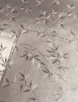 Ice Pink Metallic Vine Polyester Brocade Fabric - Ice Pink, Metallic Silver Vine Pattern, 58/59" Width (1 Yard)