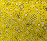 Bandana Poly Cotton Fabric - Paisley Bandana Print, Black, Red, Pink, Royal Blue, Yellow, 59/60" Width (1 Yard)