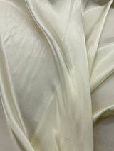 Charmeuse Polyester Fabric - Ivory, 58/59" Width (1 Yard)