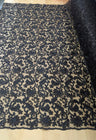 All Over Flowers With Sequins Polyester Lace Fabric - Multiple Colors, Floral Mesh With Metallic Thread, 50" Width (1 Yard)