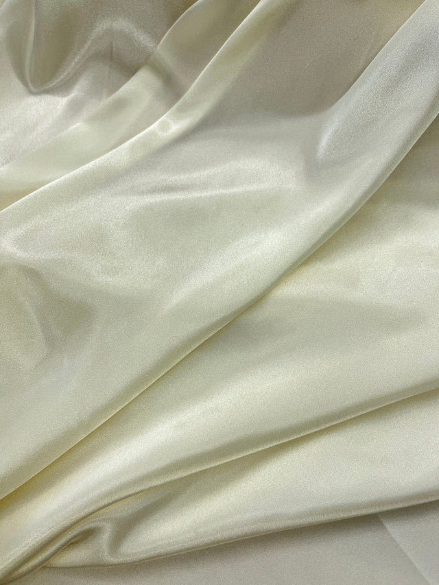 Charmeuse Polyester Fabric - Ivory, 58/59" Width (1 Yard)