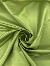 Peau De Soie Dull Satin Polyester Fabric - Avocado Green, 58/59" Width (1 Yard)