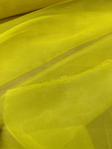 Crystal Organza Polyester Fabric - Bright Yellow, 58/59" Width (1 Yard)
