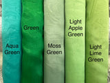 Crystal Organza Polyester Fabric - Moss Green, Sheer Shiny Finish, 58/59" Width (1 Yard)