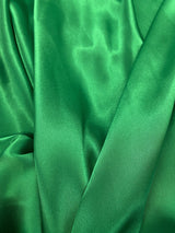 Charmeuse Polyester Fabric - Green, 58/59" Width (1 Yard)