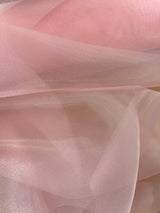 Blossom Pink Polyester Organza Fabric - Blossom Pink, Crystal Sheen, 58/59" Width (1 Yard)