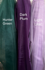 Crystal Organza Polyester Fabric - Dark Plum, 58/59" Width (1 Yard)
